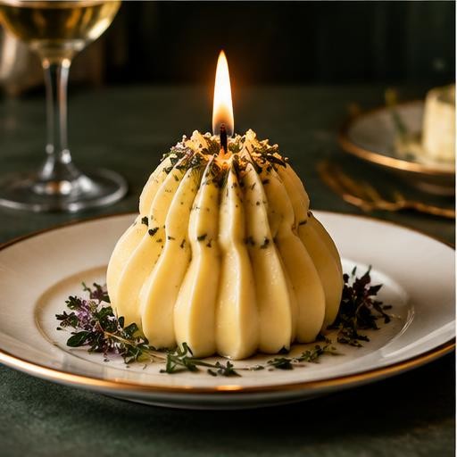 Gourmet edible candle: fine dining experience